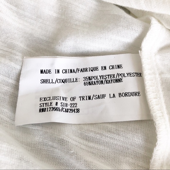 Anama Tank White Keyhole Ruffle Lightweight Top M - Picture 9 of 9